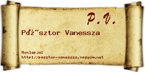 Pásztor Vanessza névjegykártya